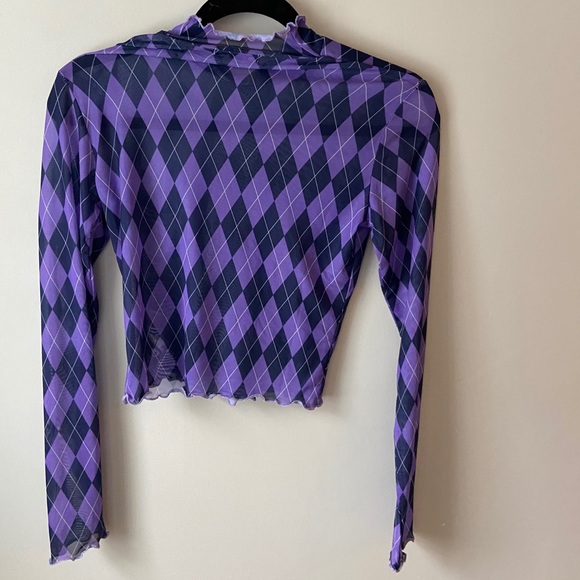 Mesh checkered long sleeve - Picture 2 of 3